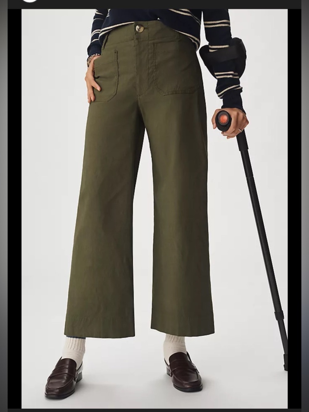 Maeve The Colette Ruffle-Hem Crop Wide-Leg Pants